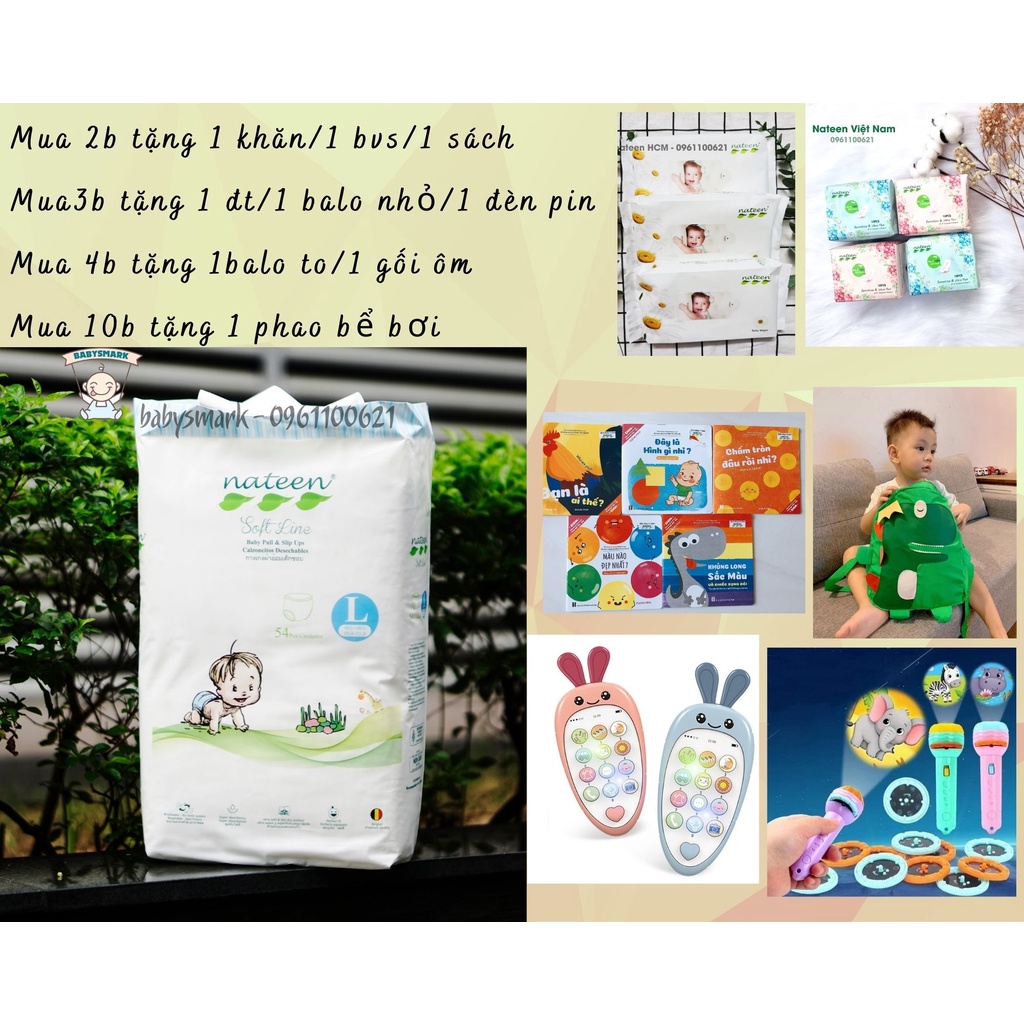 [QUÀ TẶNG HẤP DẪN] TÃ/BỈM DÁN/QUẦN NATEEN BỈ S56/M48/L44 Và L54/XL48/XXL42