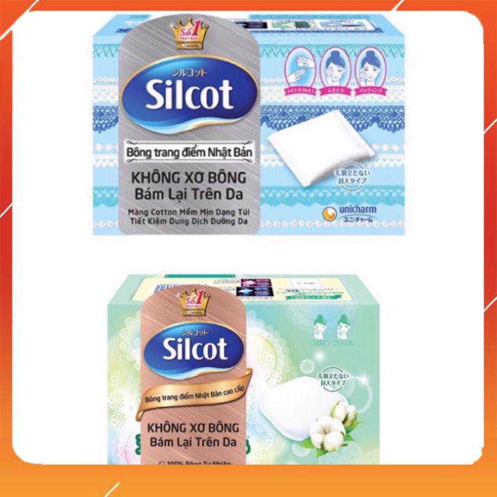 Bông tẩy trang  Silcot Nhật Bản 82 miếng và 66 miếng