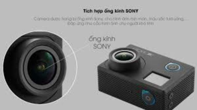 Camera hành động giá rẻ, Actioncam Gecko S1 - 4K., Màu Black, Full phụ kiện. Tặng lens góc hẹp 90°