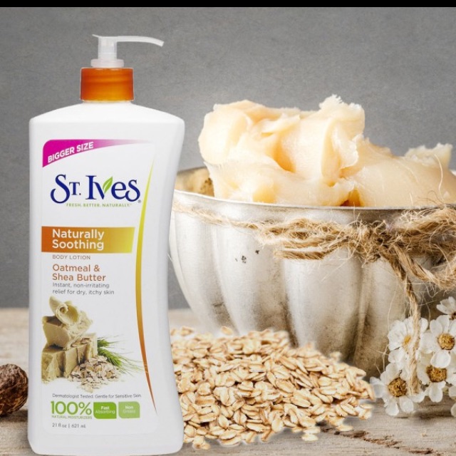  Sữa dưỡng thể toàn thân yến mạch và bơ hạt mỡ St.Ives BodyLotion 621ml