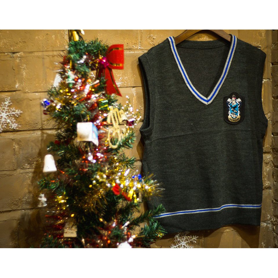 Áo gile len Hogwarts 4 nhà ấm áp, style UK đồng phục phù thủy sinh trong Harry Potter