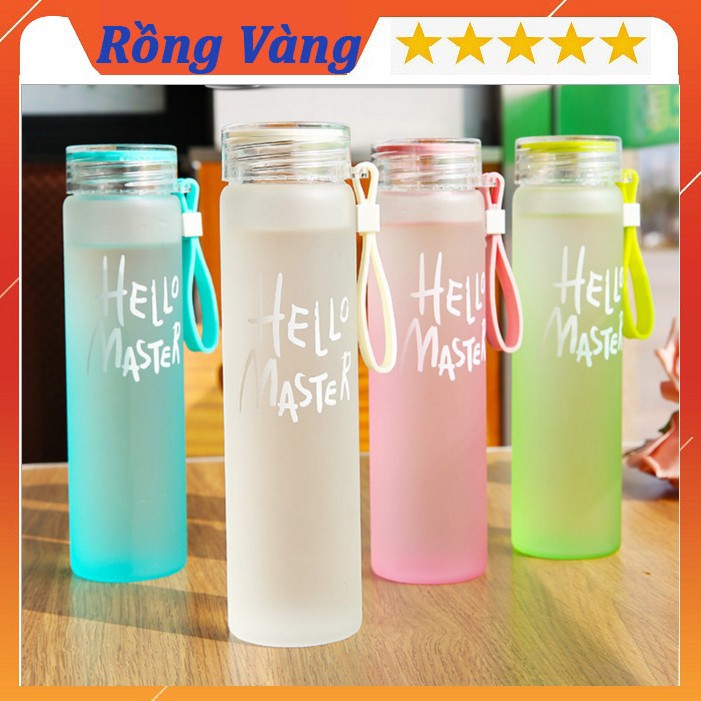 Bình nước Hello Master thủy tinh, Bình đựng nước tiện ích