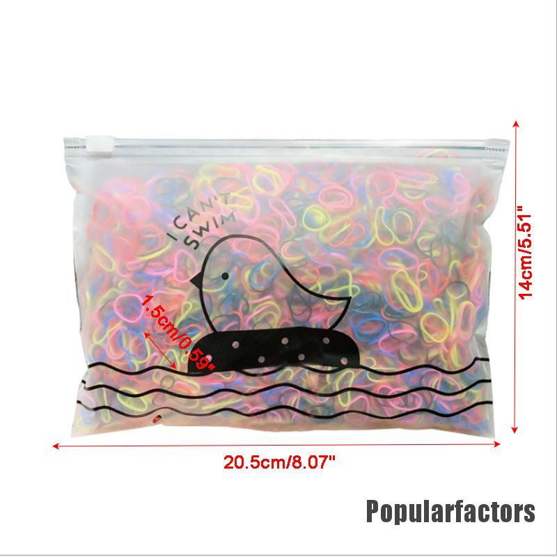 Set 1000 dây cột tóc nhiều màu sắc dễ thương xinh xắn