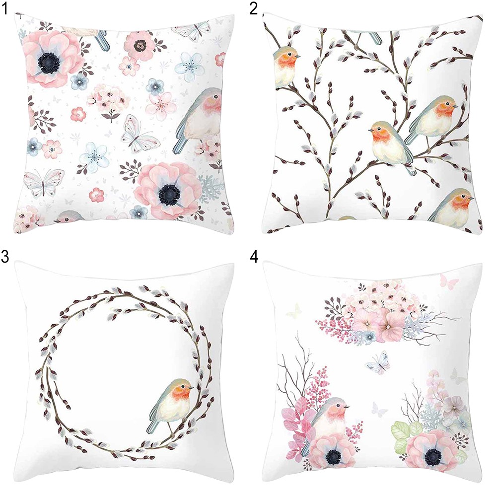 Áo gối vuông hình hoa