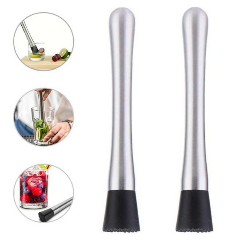 Chày dầm inox pha chế cocktail, trà sữa 20cm