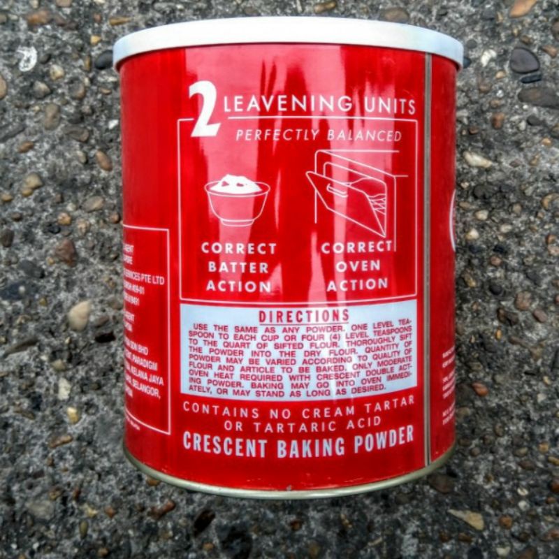 BỘT NỞ  LÀM BÁNH BAKING POWDER CRESCENT DOUBLE ACTING 2,7KG CỦA MALAYSIA