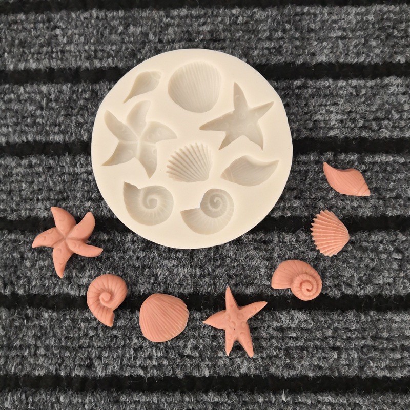 khuôn silicon ốc sò đk khuôn 7cm