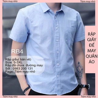 RB4_ Rập giấy may áo sơ mi ngắn tay nam
