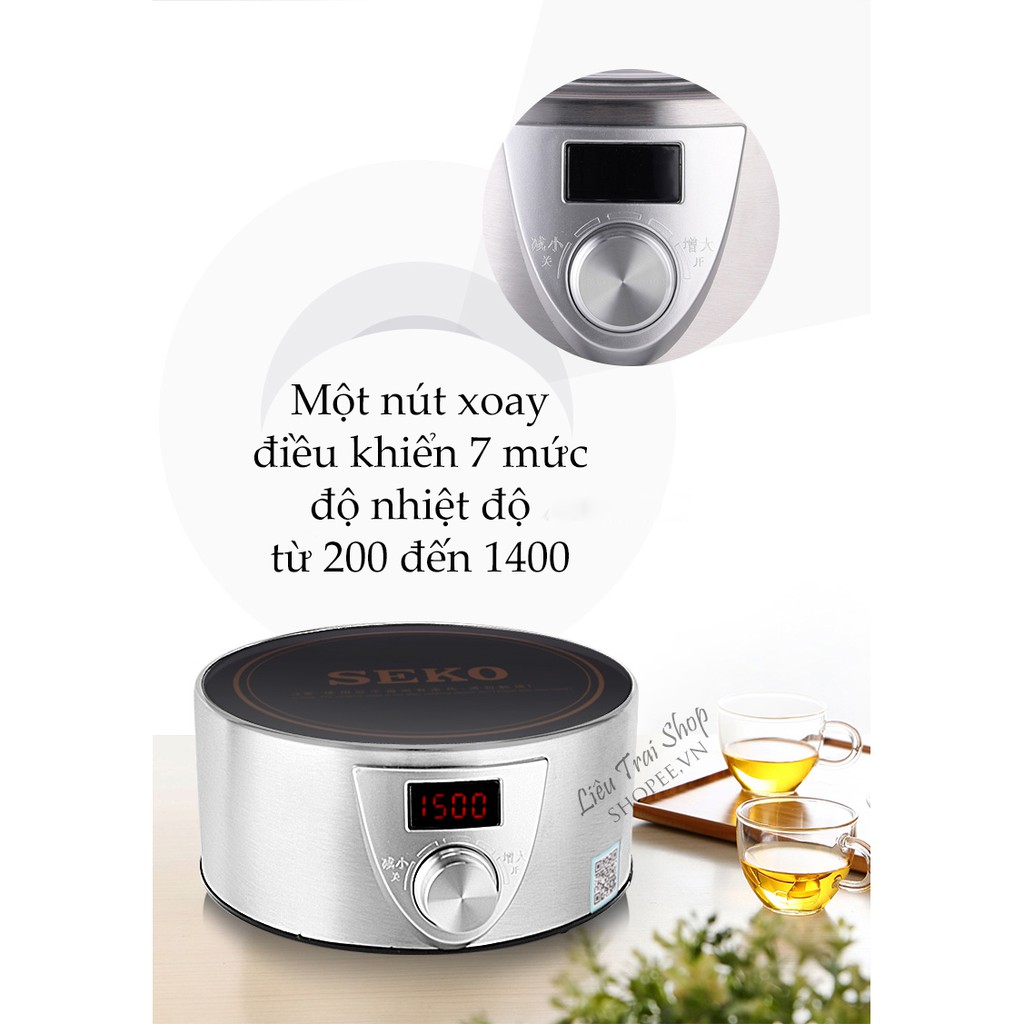 Bếp điện hồng ngoại mini nhỏ gọn dùng pha trà cà phê cafe Moka bialetti Q9A