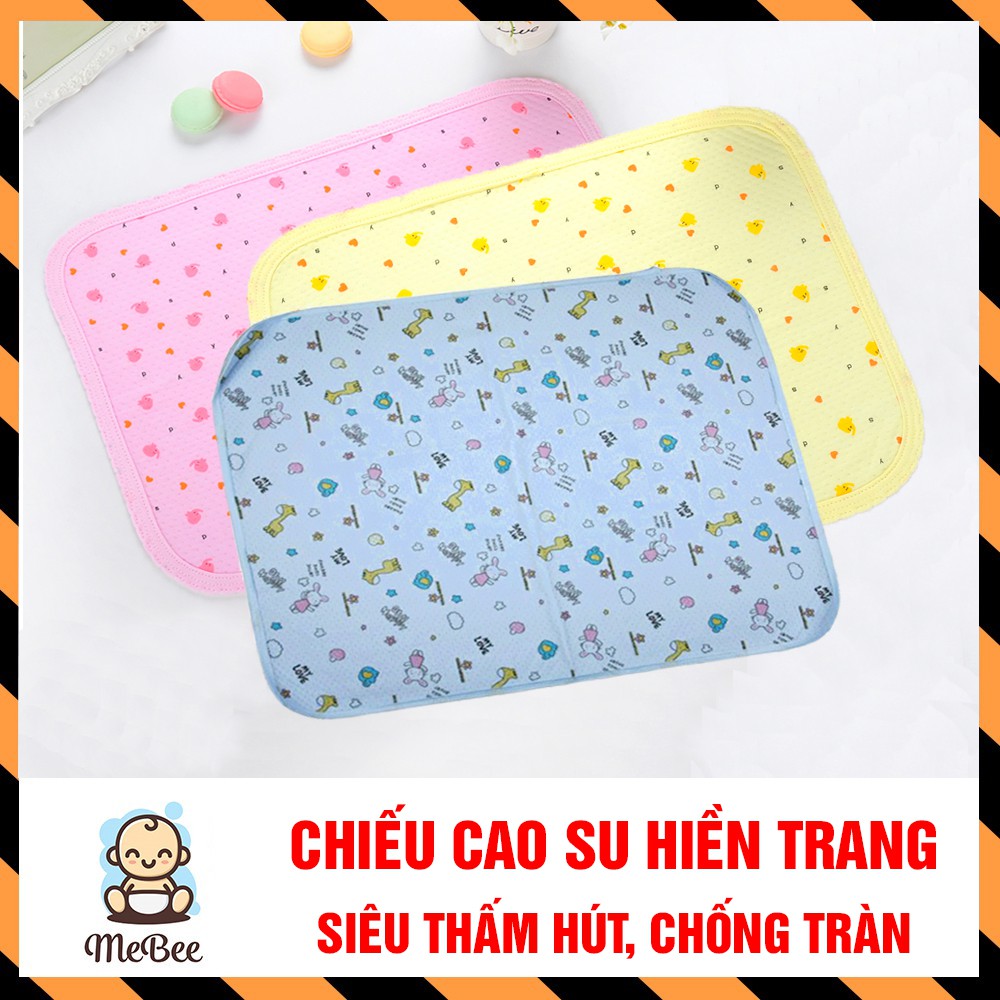 Chiếu lót cao su chống thấm Hiền trang 3 lớp cho bé (58x65cm)- Nhiều mẫu