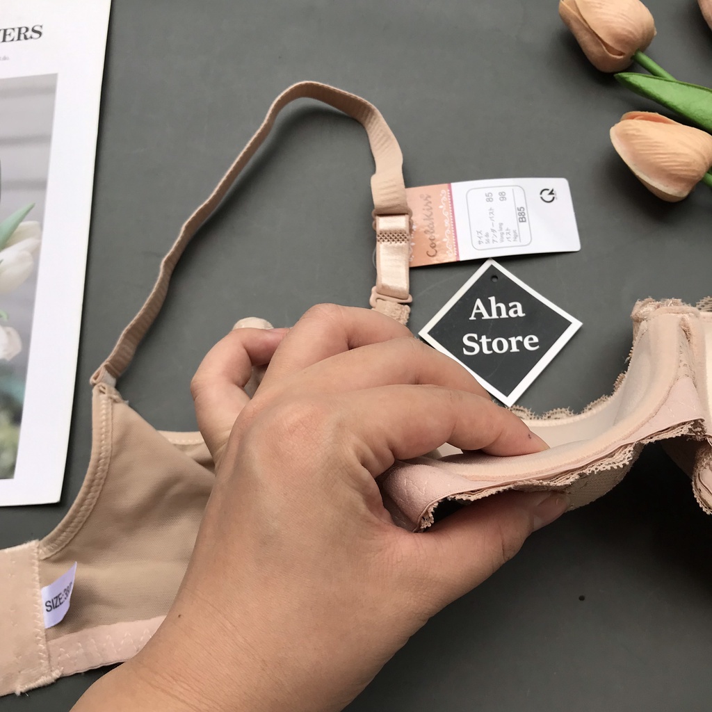 Áo Ngưc Ren Bigsize Hoa Nhí Siêu Đẹp,Có Gọng Mút Mỏng Nâng Ngực Chống Sệ BIG2 YiOn Underwear