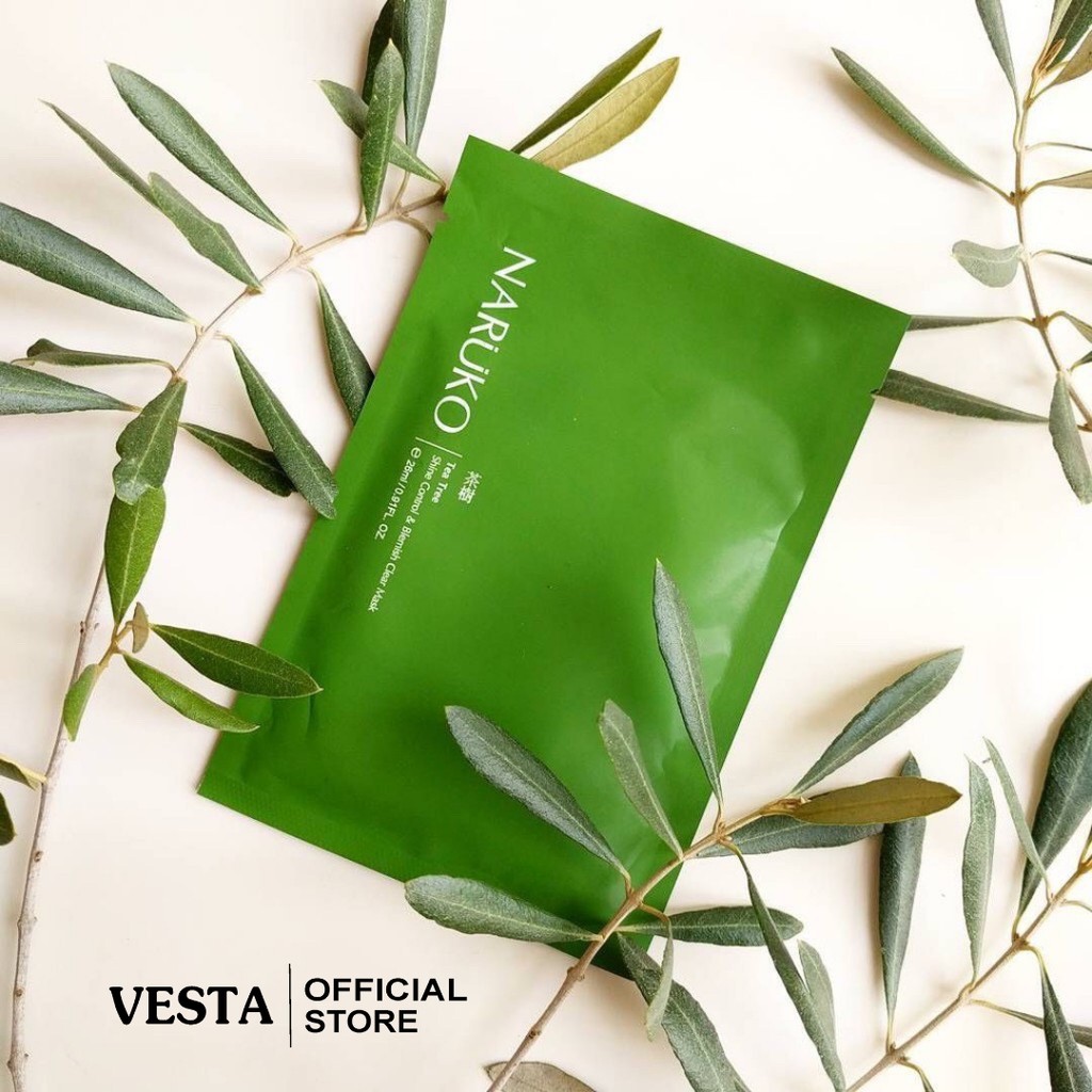 Mặt Nạ Naruko Tea Tree - Mask Kiểm Soát Dầu Và Mụn Trà Tràm 26ml - Hộp 8 Miếng | BigBuy360 - bigbuy360.vn