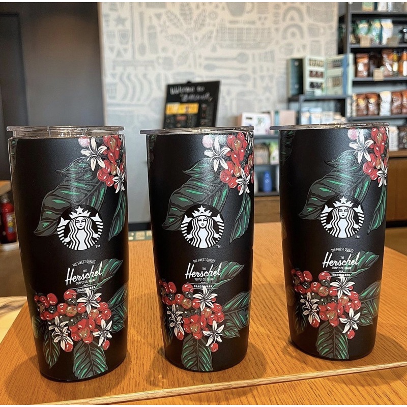 [STARBUCKS VN] - BÌNH GIỮ NHIỆT SB x HERSCHEL SS MiiR COFFEE FLORAL DW TUMBLER 20oz