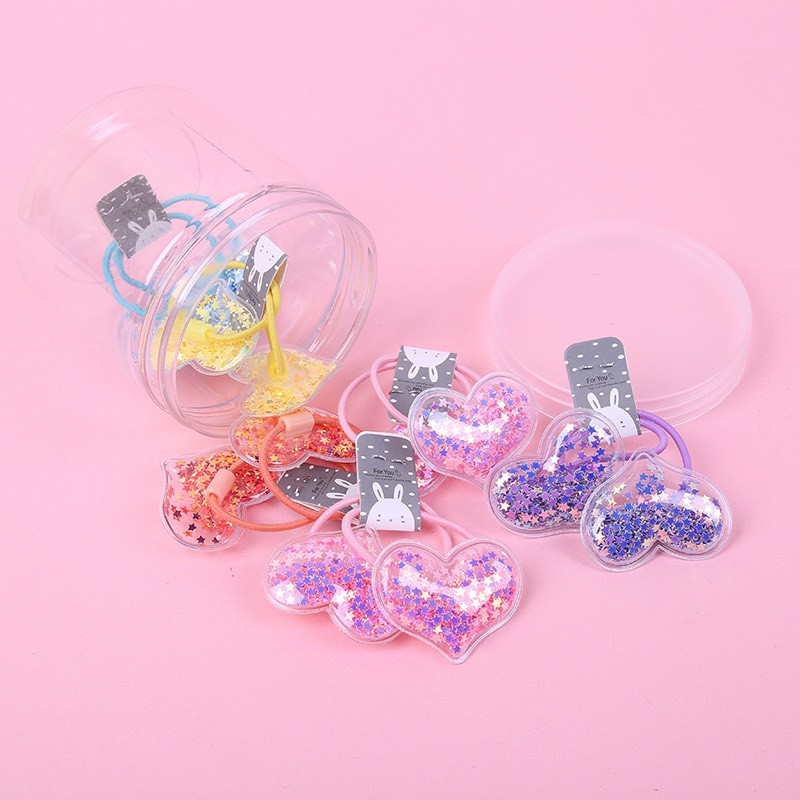 Hộp 12 Dây buộc Tóc, Cột tóc Mềm Hàn Quốc cho bé