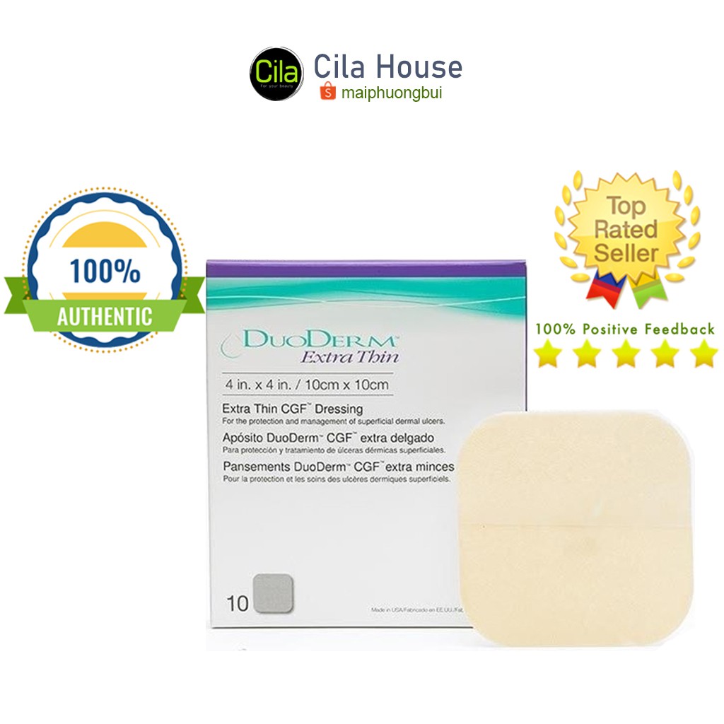 1 Miếng Dán Nhanh Xẹp Mụn Duoderm Extra Thin 5X10Cm, 10X10Cm - Cila House