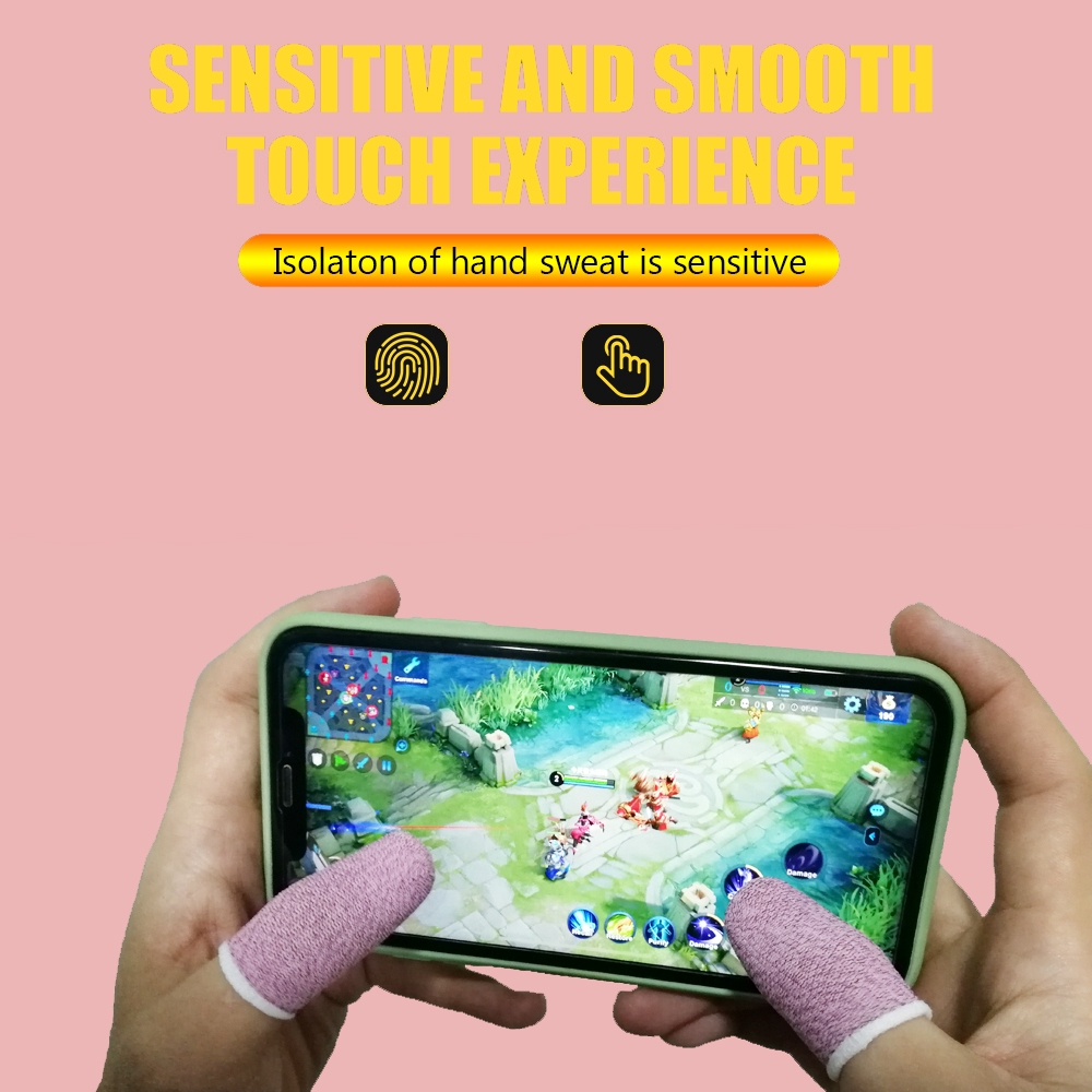 Găng Tay Chơi Game Bằng Sợi Carbon Thoáng Khí Chống Trượt Mới Cho Điện Thoại / Máy Tính Bảng