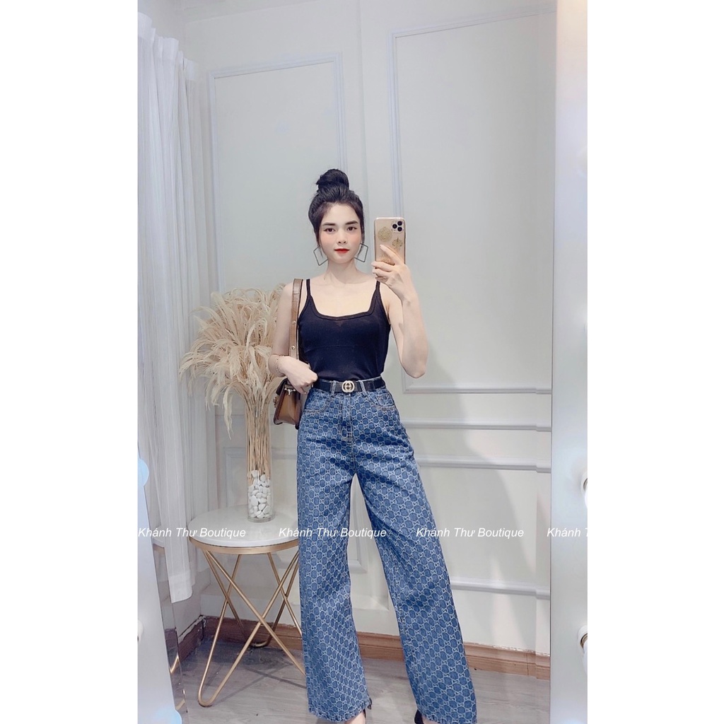 Quần bò dài chữ 2 mẫu ( ảnh thật )