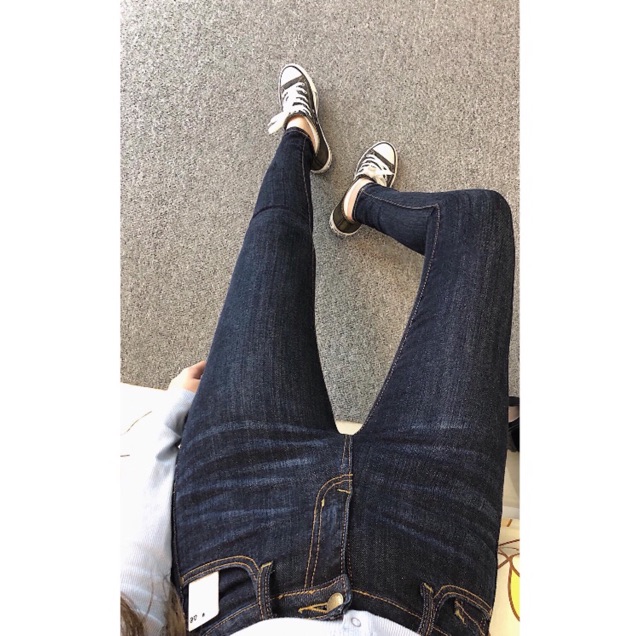 Quần skinny trơn lưng cao MNG