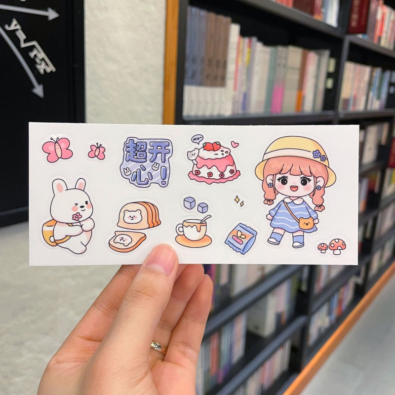 Miếng Dán Trang Trí laptop Điện Thoại Chống Thấm Nước Họa Tiết Hoạt Hình Dễ Thương