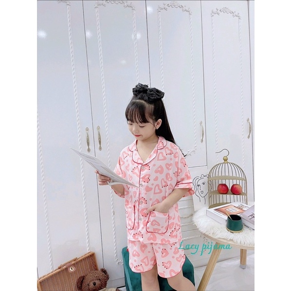 SIZE 18-38kg: Bộ pijama lụa Mango đại hè cho bé trai bé gái - BPLDH