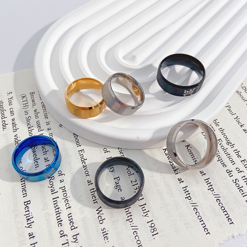 Nhẫn Nam Bằng Thép Không Gỉ Thiết Kế Đơn Giản Sáng Tạo