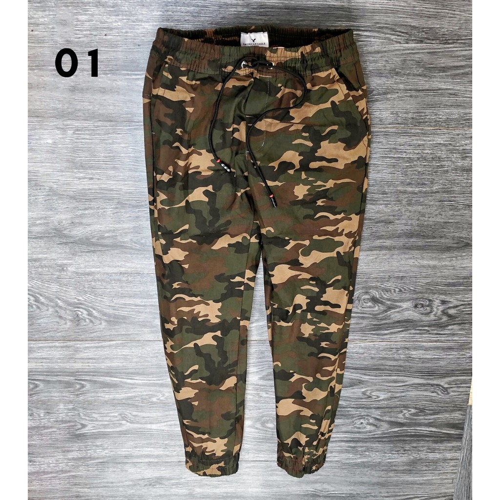 Quần jogger kaki Nam rằn ri, lính camo