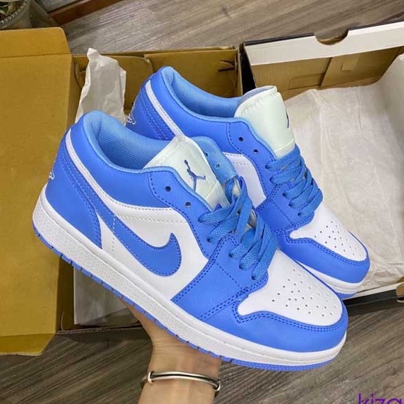 Giày JORDAN 1 low màu xanh dương , giày sneaker jodan jd 1 xanh da trời thấp cổ , giày thể thao hot trend bản đẹp