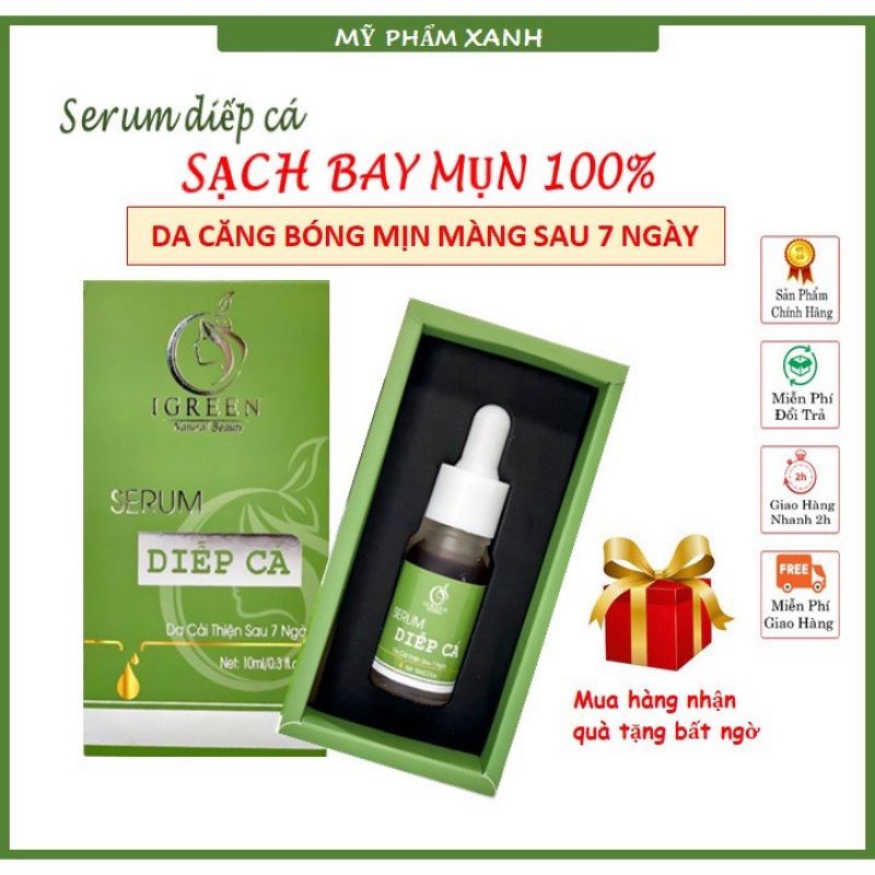 SERUM BAY BIẾN MỤN SAU 7 NGÀY - SERUM DIẾP CÁ IGREEN 10ml.