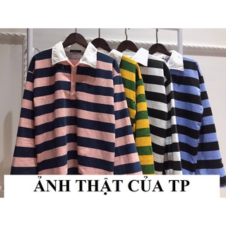 ÁO POLO KẺ 4 MÀU (ẢNH THẬT) UNISEX