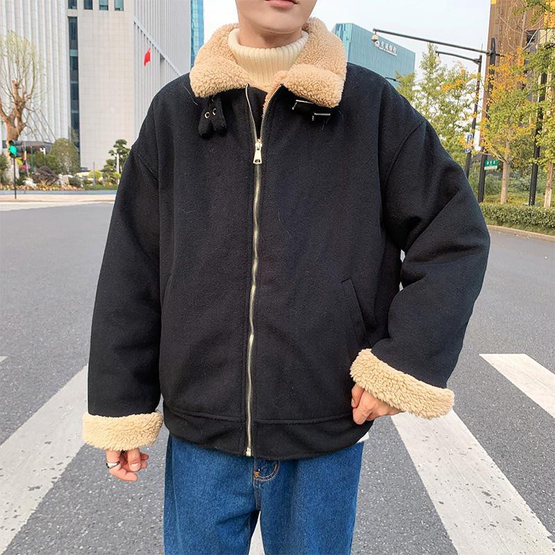 Áo Khoác Len Lông Cừu 0880636 Phong Cách Hàn Quốc Trẻ Trung Dành Cho Nam | BigBuy360 - bigbuy360.vn