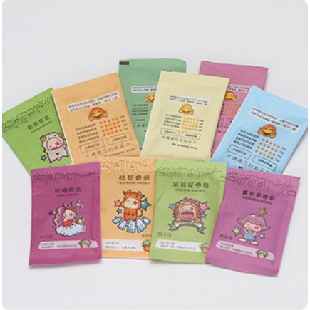 Túi thơm mini 12 cung hoàng đạo để quần áo, tủ, giày, cặp sách, túi, ví...