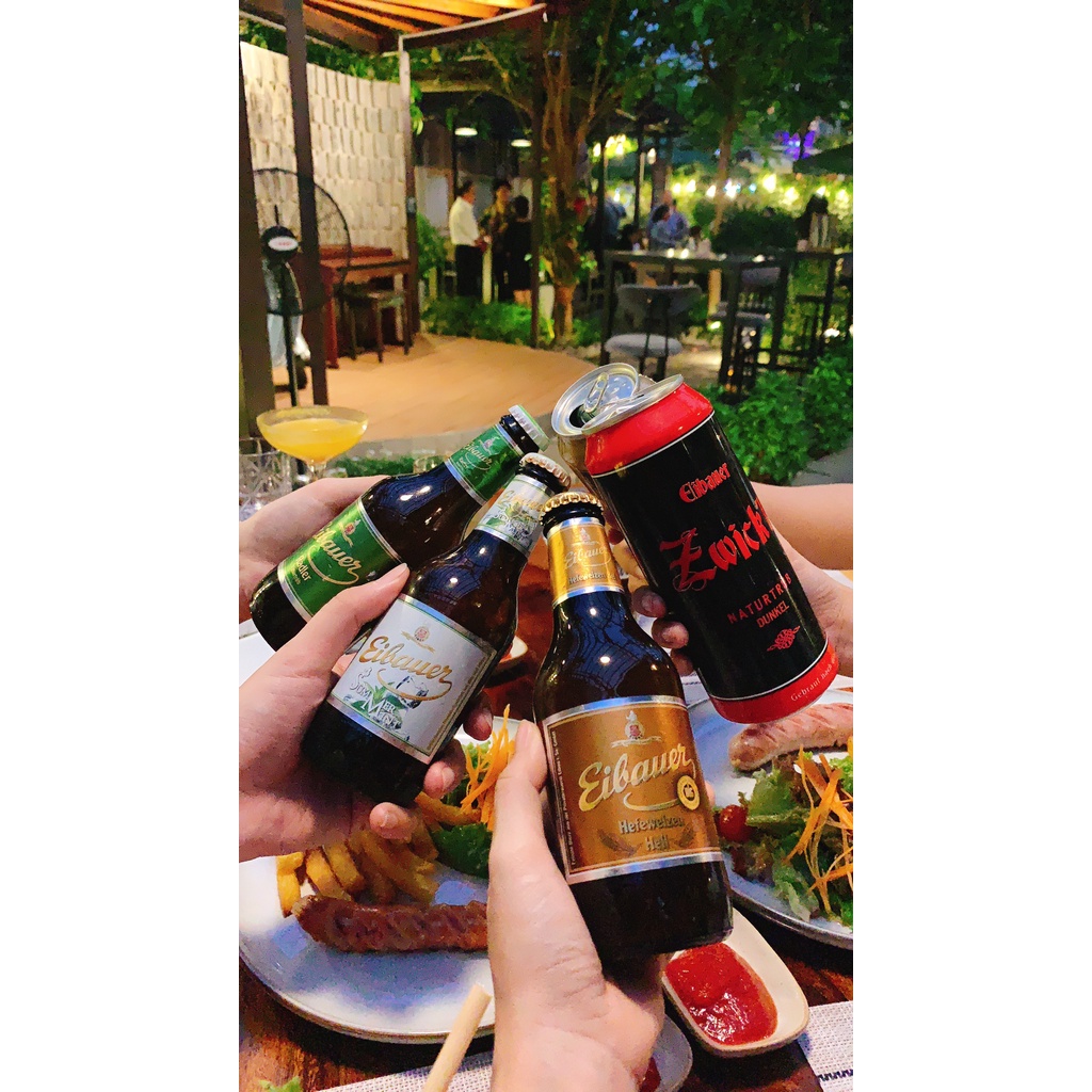 Thùng 20 Chai Bia Đức Thầy Tu EIBAUER HEFEWEIZEN HELL 5.2% 250ml - Bia Tươi Men Sống Thượng Hạng