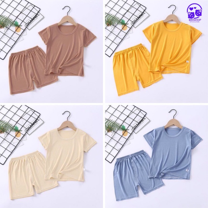 Quần áo Bé Trai, Bé Gái dễ thương, Bộ cộc tay cho bé mặc nhà, Bộ quần áo trẻ em mùa hè 4-18kg