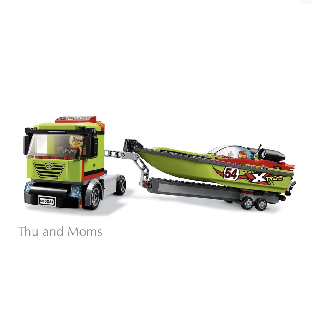 Lego City 60254 xe vận chuyển thuyền đua