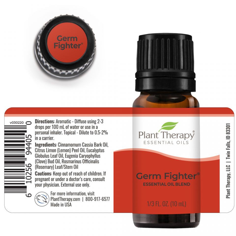 Plant Therapy - tinh dầu hữu cơ giúp diệt vi khuẩn Germ Fighter - Organic Essential Oil Blend Synergy