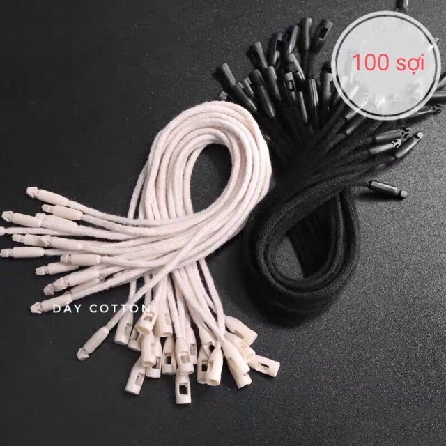 Dây Treo Quần Áo Cao Cấp Cotton Dài 20cm (Bịch 100 sợi)