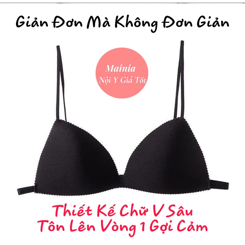 Áo Lót Bra Tim Đúc Su Trơn Nâng Ngực Không Gọng ĐỆM Mỏng Dây Mảnh Cài Sau Freesize Hot Hít Dễ Thương Sexy Mainia Shop