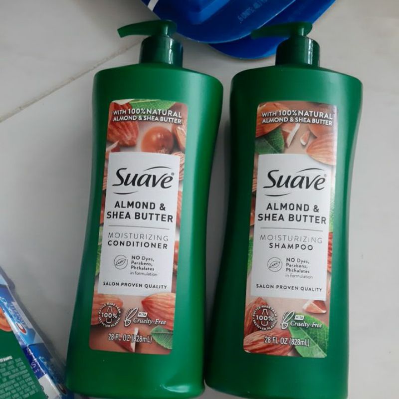 DẦU GỘI/ XÃ TINH CHẤT BƠ HẠNH NHÂN- Suave Professionals Almond  Shea Butter Shampoo  337ml/ 443ml/828ML TỪ MỸ. mẫu mới