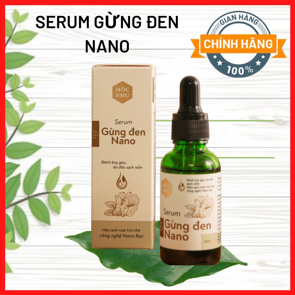 Serum Gừng Đen Nano Mộc Nhu - đánh bay gàu nấm tận gốc 30ml , Tặng Nạ