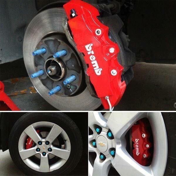 Bộ 2 Ốp má phanh hợp kim Brembo cho xe ô tô size mâm 16-17inch phong cách thể thao, mạnh mẽ