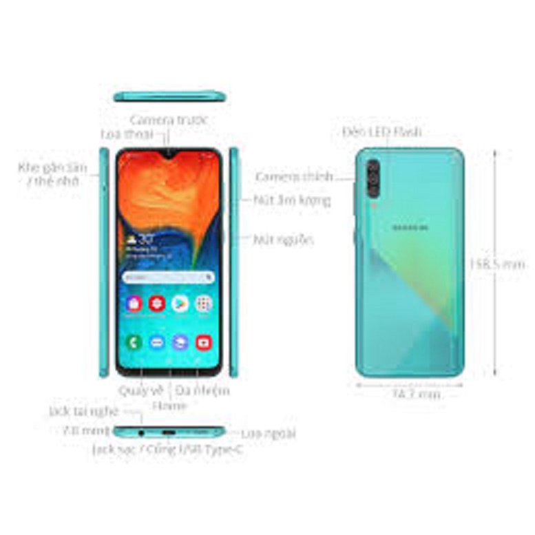 điện thoại Samsung Galaxy A30s Chính Hãng 2sim ram 4G bộ nhớ 64G, Chiến PUBG/Free/Liên Quân chất - BNN 05 | BigBuy360 - bigbuy360.vn