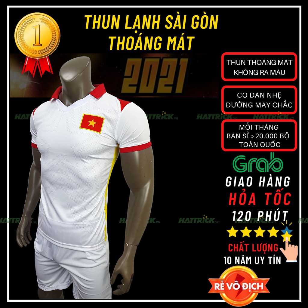 Áo bóng đá đội tuyển Việt Nam HERO BACK 2021 mới nhất (45kg - 78kg), thun Sài Gòn chất lượng, thoáng mát, may chắc chắn