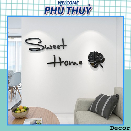 [Tranh Dán Tường Mica 3D] Sweet Home Trang Trí Phòng Bếp, Phòng Khách Nhà Ăn, Nhà Hàn