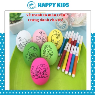 Đồ chơi vẽ tranh trên trứng tô màu tranh trứng sáng tạo dễ thương cho bé tập tô màu HAPPY KIDS247
