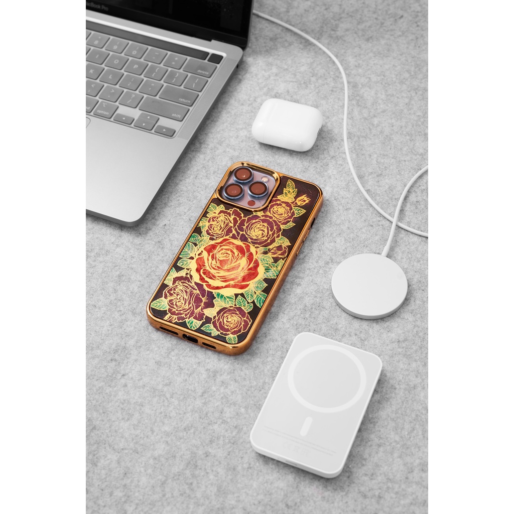 Ốp điện thoại cho iPhone 13 Pro / 13 Pro Max mẫu Rosalie thương hiệu La Sonmai