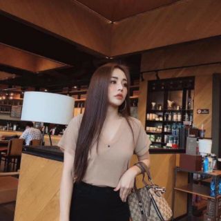 Pull giấy cổ tim đính sao