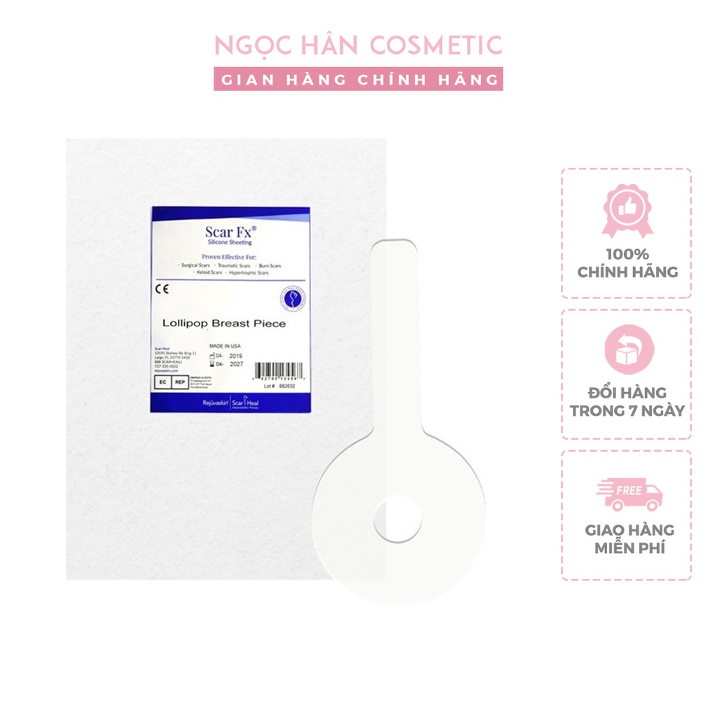 Miếng dán mờ sẹo Rejuvaskin Scar FX Breast Lollipop sau phẫu thuật ngực