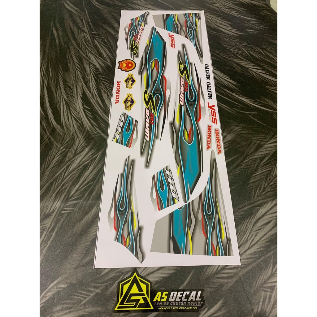 Tem Rời WAVE S 110 Chế Cao Cấp 3 Lớp mẫu 00091 - Decal 86