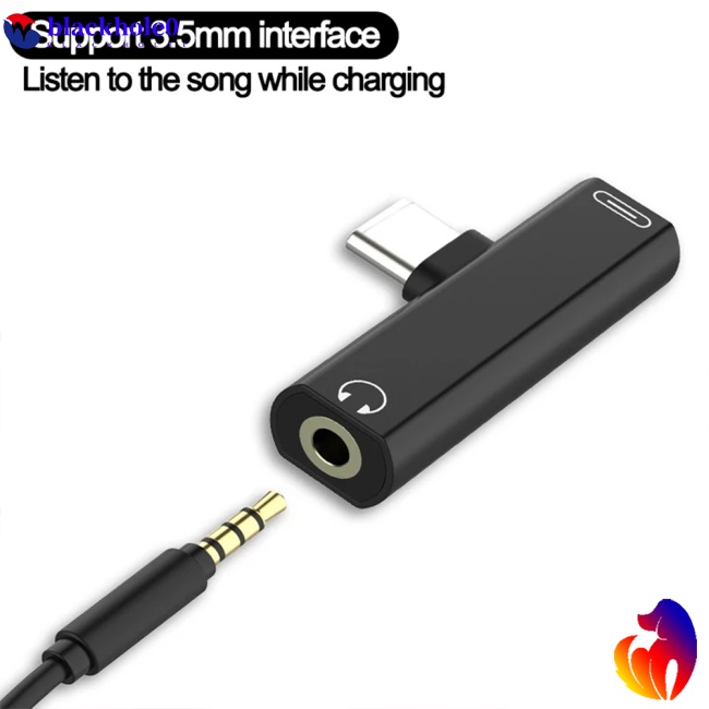 Đầu chuyển đổi cáp sạc tai nghe 2 trong 1 USB 3.5 sang Type C Otg tương thích với Macbookpro Xiaomi Huawei Type-c