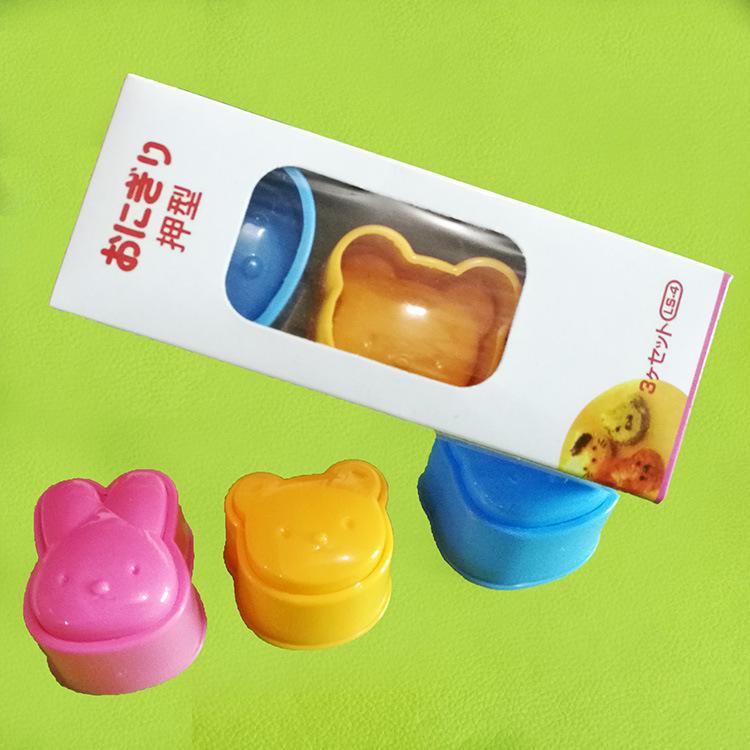 Bộ 3 khuôn tạo hình cơm hình gấu cho bé